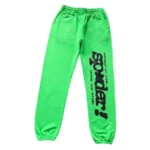 Sp5der Punk V2 Rhinestone Tracksuit Bright Green