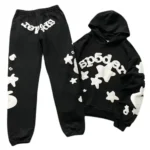 Sp5der Reflective Beluga Tracksuit Black