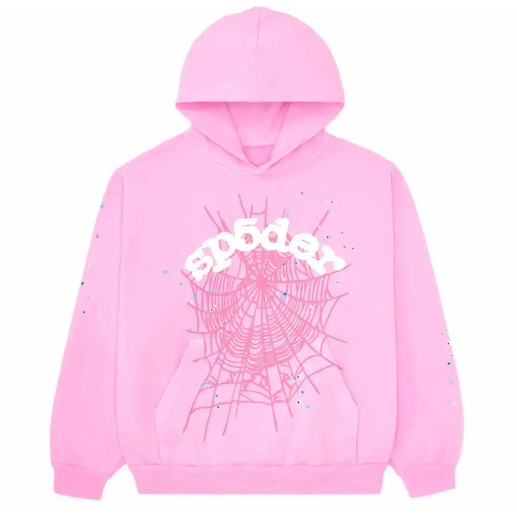 Sp5der OG Web Hoodie Pink Sp5der OG Web Hoodie Pink